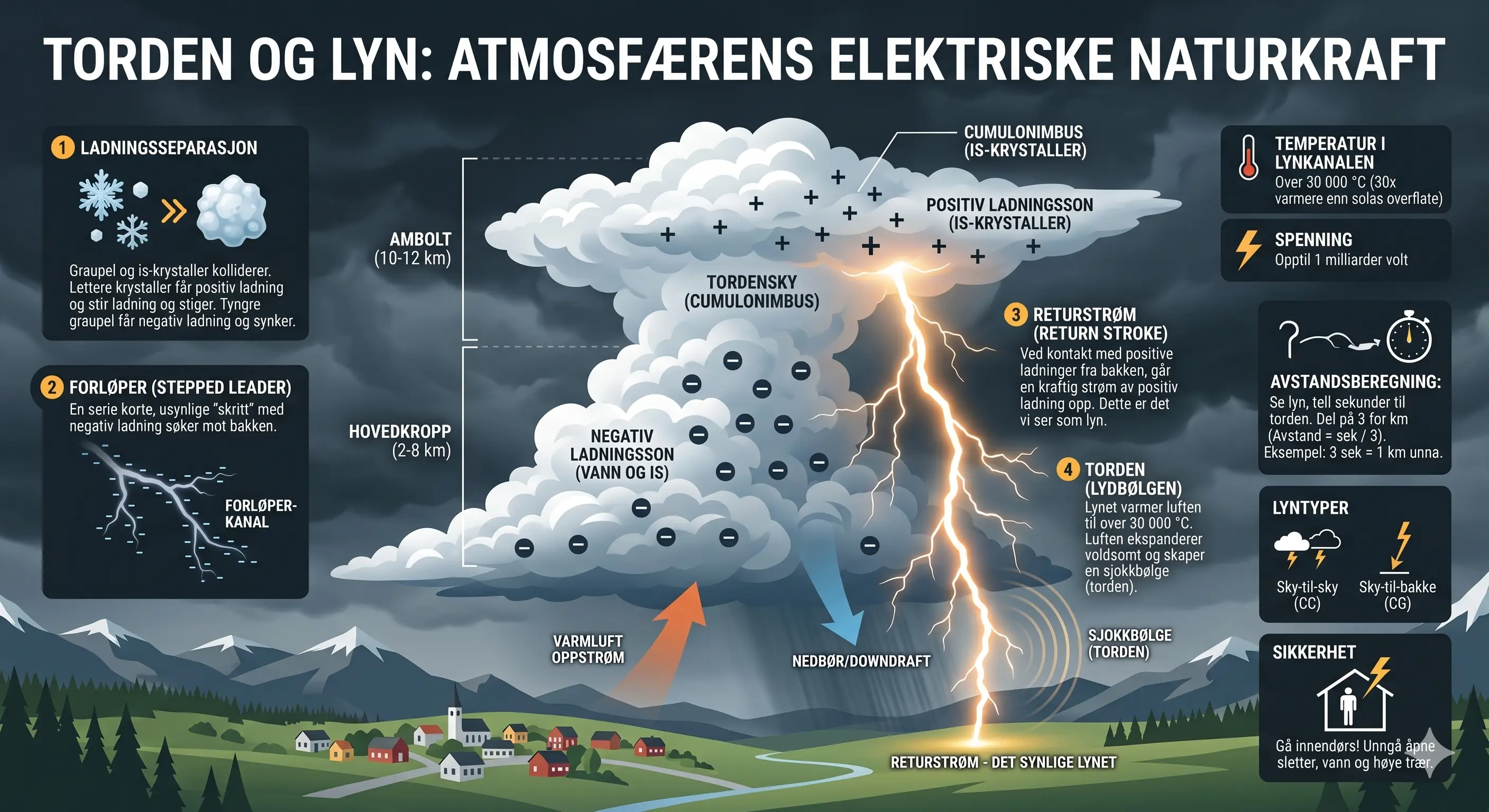 Tordenvær — lyn, torden og cumulonimbus